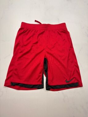 Nike Athletic Shorts Dri-FIT Red Black Trim - Boys L+ Husky
